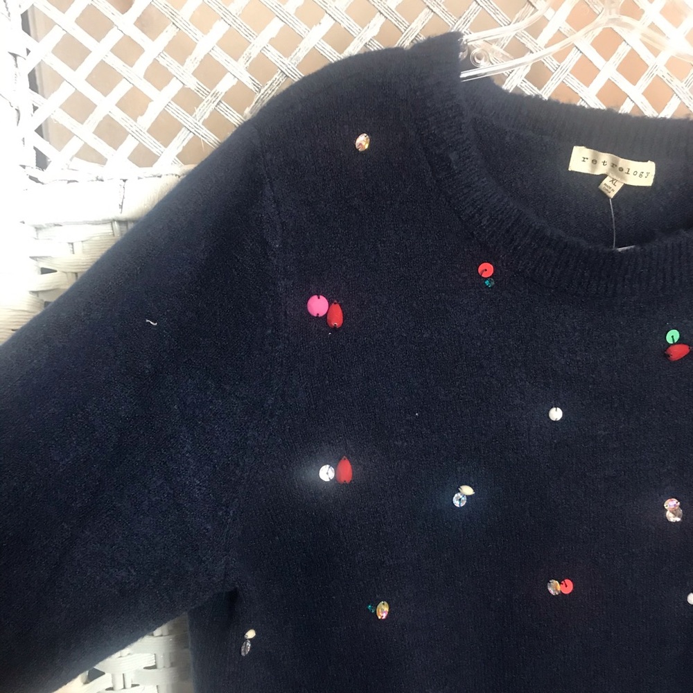 Retrology Women`s Sweater/Cardigan Size Large Blue